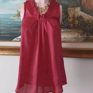 Luna Tiks Ruffle Neck Top